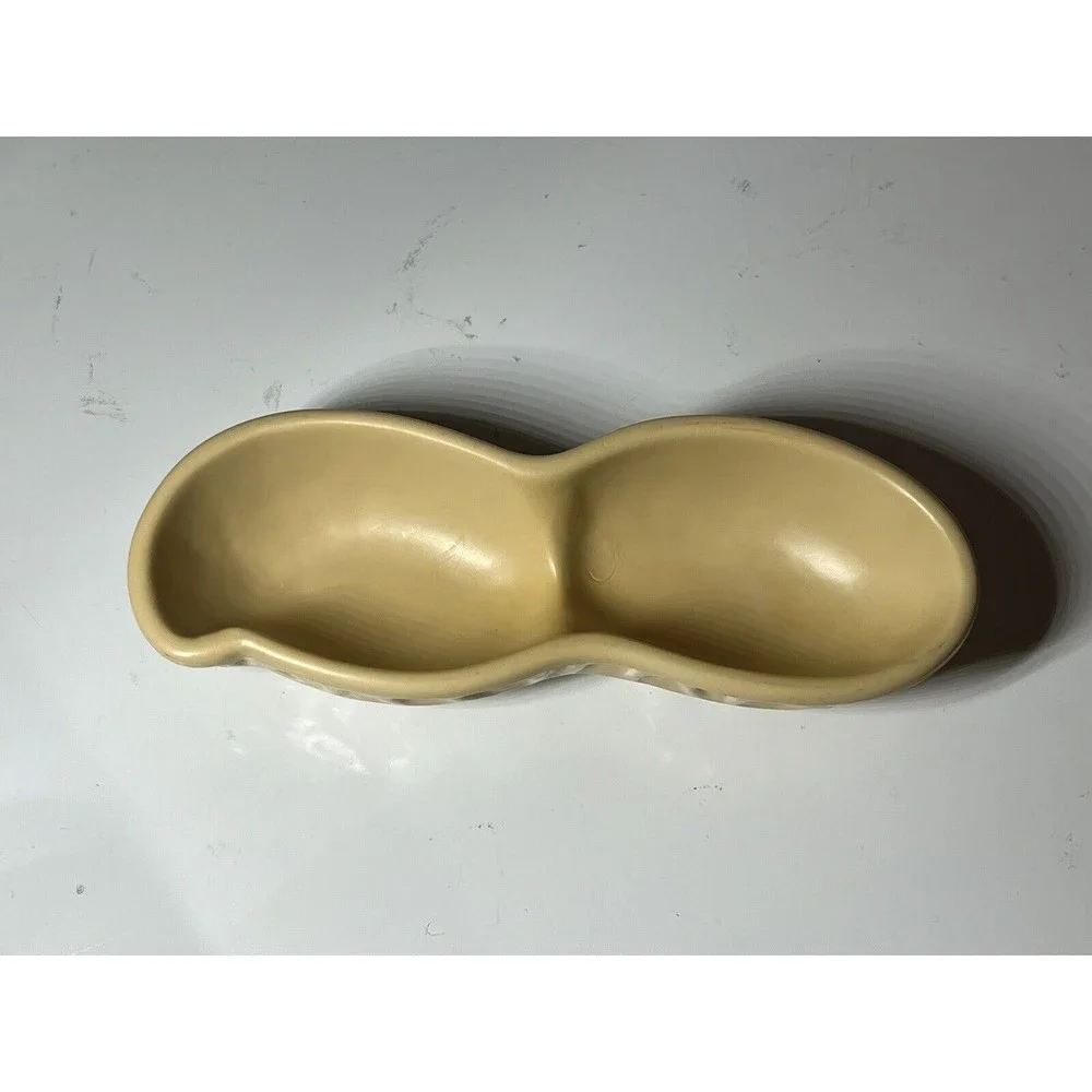 AVON Mr.Peanut Nutty Soap Dish Nut Shell Shaped Bowl Brown Tan 6.5